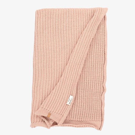 1 + in the family-Blush Pink Knitted Blanket (92cm) | Childrensalon Outlet