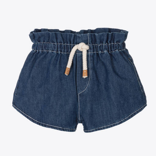1 + in the family-Boys Blue Chambray Shorts | Childrensalon Outlet