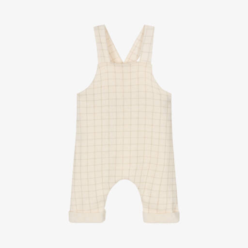 1 + in the family-Boys Ivory Knit Check Dungarees | Childrensalon Outlet