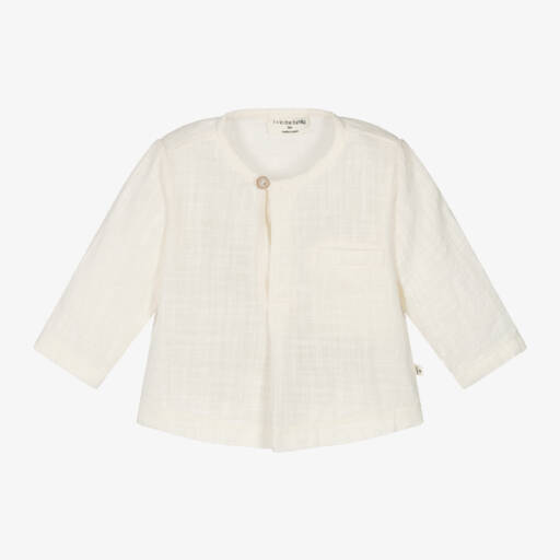 1 + in the family-Boys Ivory Soft Muslin Tee | Childrensalon Outlet