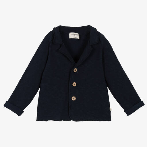 1 + in the family-Navyblaue Baumwollstrickjacke | Childrensalon Outlet