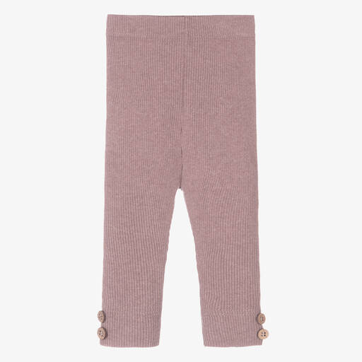 1 + in the family-Лиловые хлопковые легинсы в рубчик для девочек | Childrensalon Outlet