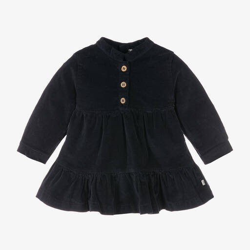 1 + in the family-Girls Navy Blue Corduroy Dress | Childrensalon Outlet