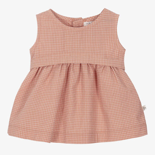 1 + in the family-Girls Pink Check Seersucker Dress | Childrensalon Outlet