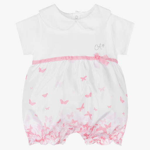 A Dee-Baby Girls Pink Cotton Shortie | Childrensalon Outlet