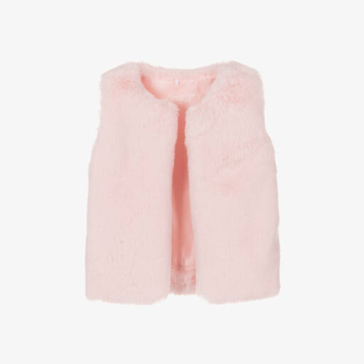 A Dee-Girls Blush Faux Fur Vest | Childrensalon Outlet