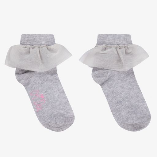 A Dee-Girls Grey Knitted Socks | Childrensalon Outlet