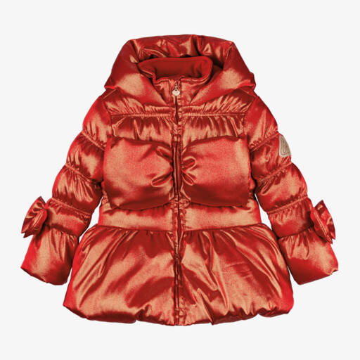 A Dee-Girls Hooded Red Padded Coat | Childrensalon Outlet