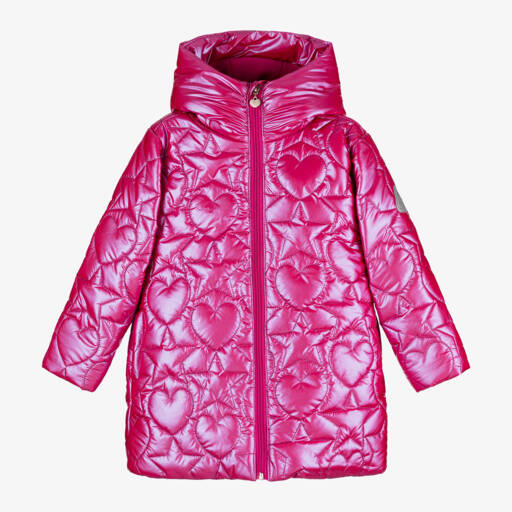 A Dee-Girls Iridescent Pink Quilted Outerwear | Childrensalon Outlet