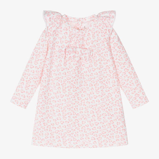 A Dee-Girls Pink Cotton Hearts Dress | Childrensalon Outlet