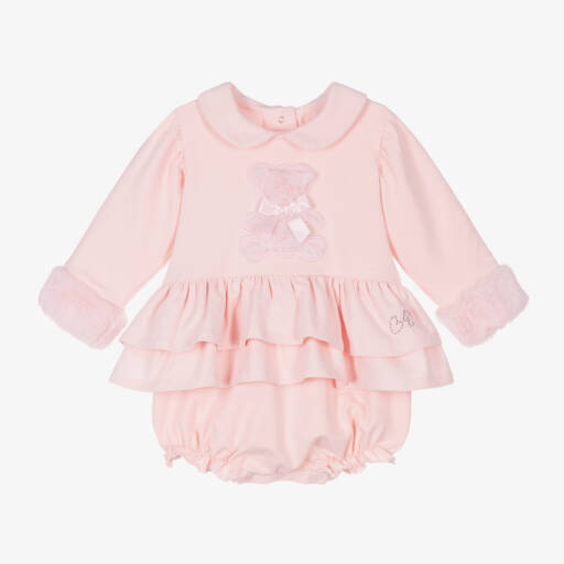 A Dee-Girls Pink Cotton Teddy Shortie | Childrensalon Outlet