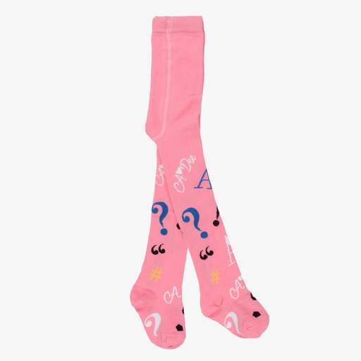 A Dee-Girls Pink Cotton Tights | Childrensalon Outlet