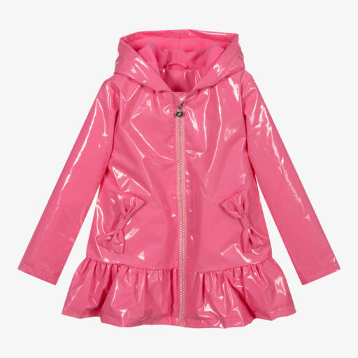 A Dee-Girls Pink Hooded Raincoat | Childrensalon Outlet