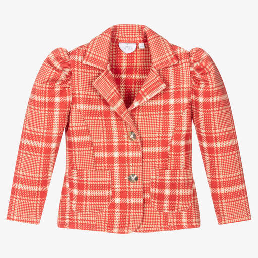 A Dee-Girls Red Tartan Blazer | Childrensalon Outlet