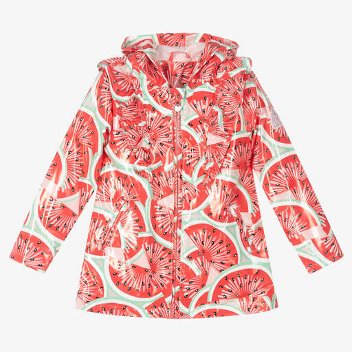 A Dee-Girls Red Watermelon Raincoat | Childrensalon Outlet