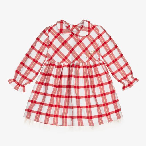 A Dee-girls Red & White Check Dress | Childrensalon Outlet