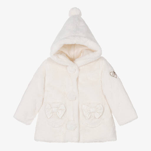 A Dee-Manteau blanc en fausse fourrure | Childrensalon Outlet