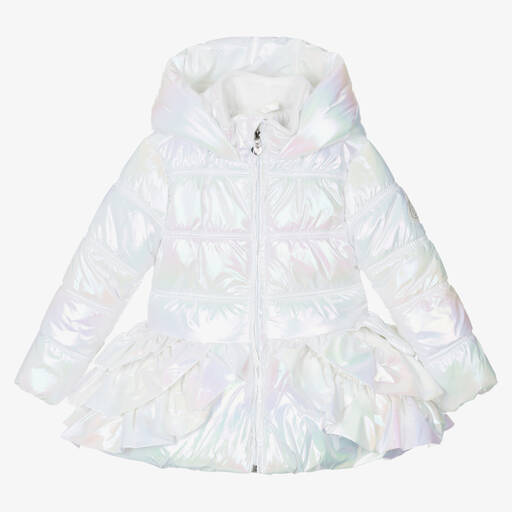 A Dee-Белый пуховик с перламутровым отливом | Childrensalon Outlet