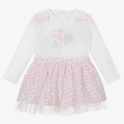 A Dee-Girls White & Pink Skirt Set | Childrensalon Outlet