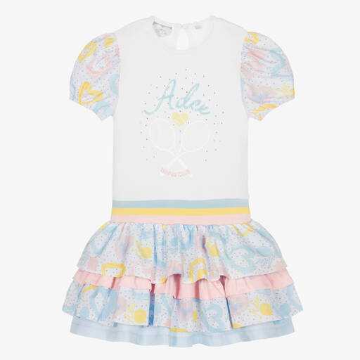 A Dee-Белое теннисное платье для девочек | Childrensalon Outlet