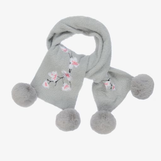 A Dee-Grey Fluffy Knit Scarf (122cm) | Childrensalon Outlet