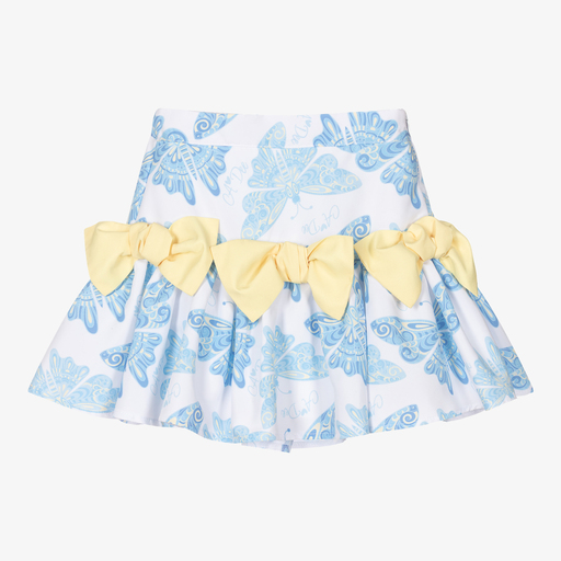 A Dee-Бело-голубая юбка с бабочками | Childrensalon Outlet