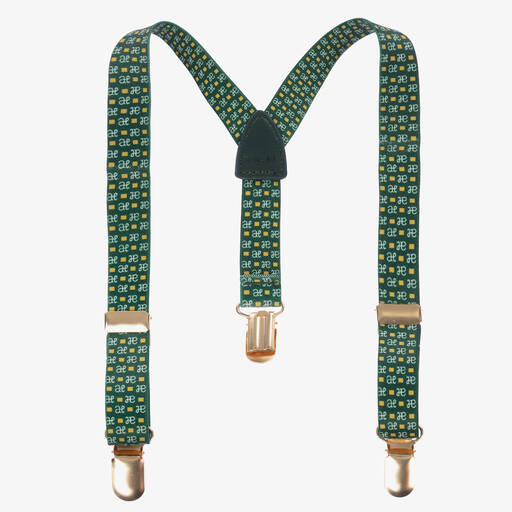 Abel & Lula-Baby Boys Dark Green Braces | Childrensalon Outlet