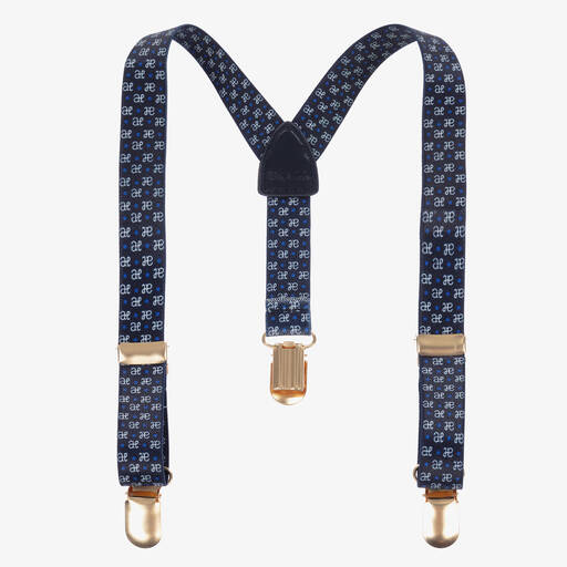 Abel & Lula-Baby Boys Navy Blue Braces | Childrensalon Outlet