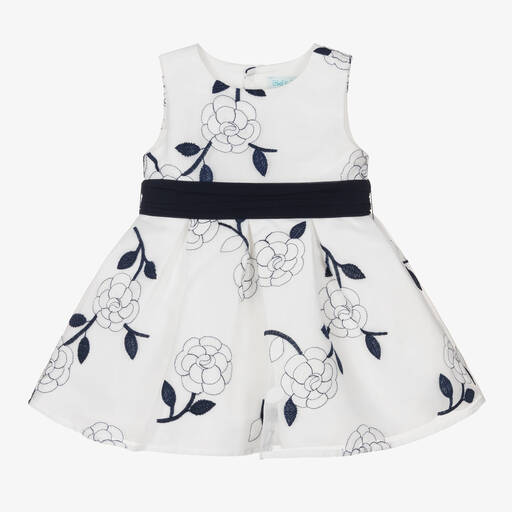 Abel & Lula-Белое платье из органзы с вышивкой | Childrensalon Outlet
