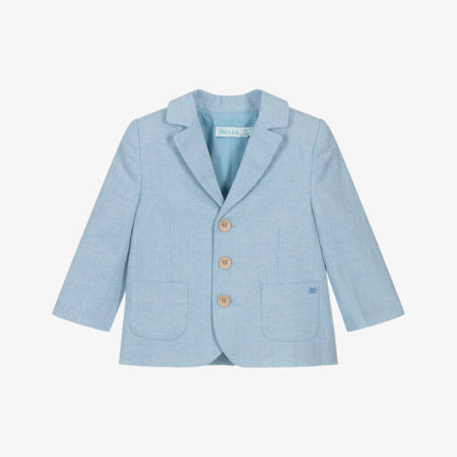 Abel & Lula-Boys Sky Linen-Cotton Jacket | Childrensalon Outlet