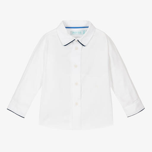 Abel & Lula-Boys White Cotton Shirt | Childrensalon Outlet