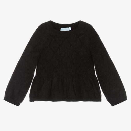 Abel & Lula-Pull noir duveteux fille | Childrensalon Outlet