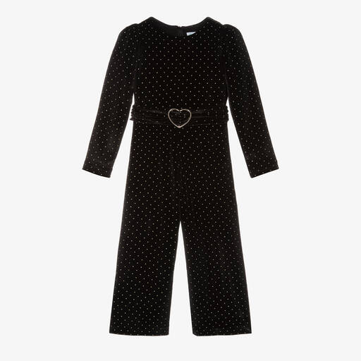 Abel & Lula-Combinaison velours noir clouté | Childrensalon Outlet