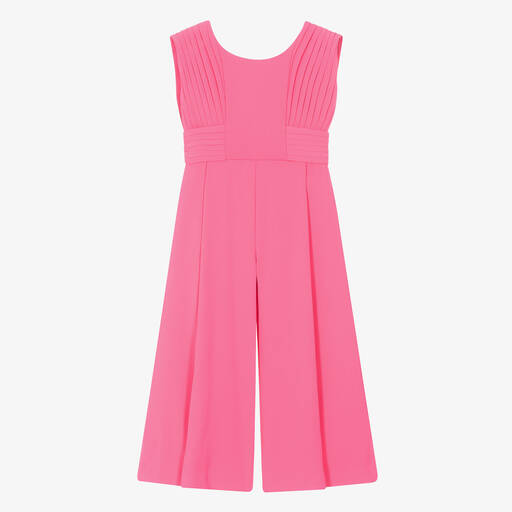 Abel & Lula-Girls Deep Pink Jumpsuit | Childrensalon Outlet