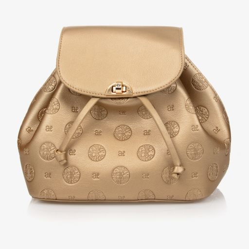 Abel & Lula-Girls Gold Backpack (21cm) | Childrensalon Outlet