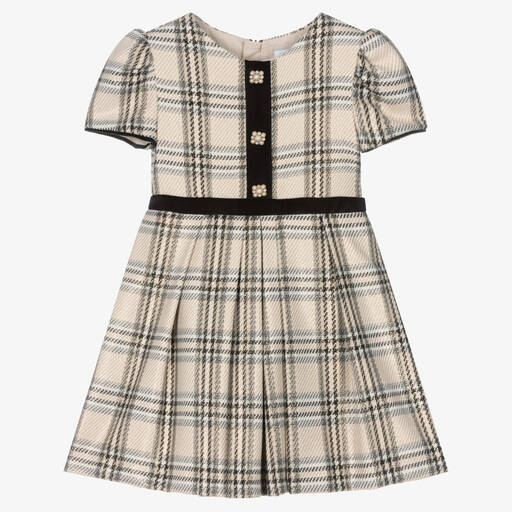 Abel & Lula-Robe tartan ivoire fille | Childrensalon Outlet