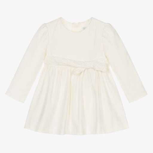 Abel & Lula-Robe ivoire velours nœud fille | Childrensalon Outlet