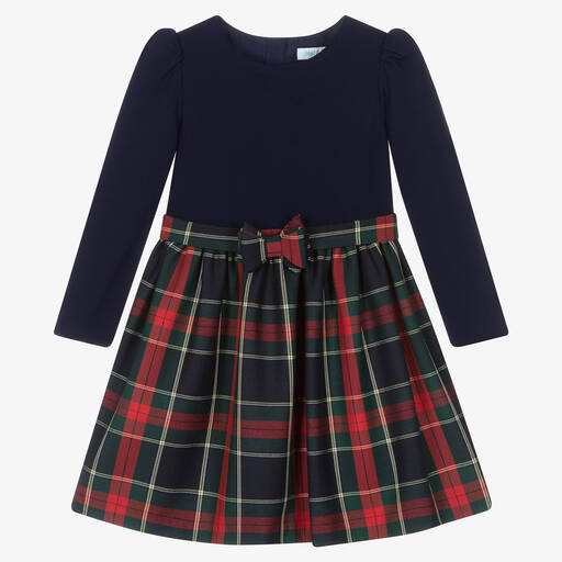 Abel & Lula-Синее платье в клетку для девочек | Childrensalon Outlet