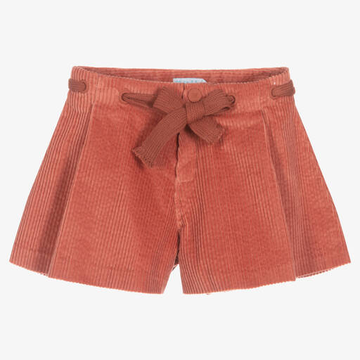 Abel & Lula-Girls Pink Corduroy Shorts | Childrensalon Outlet