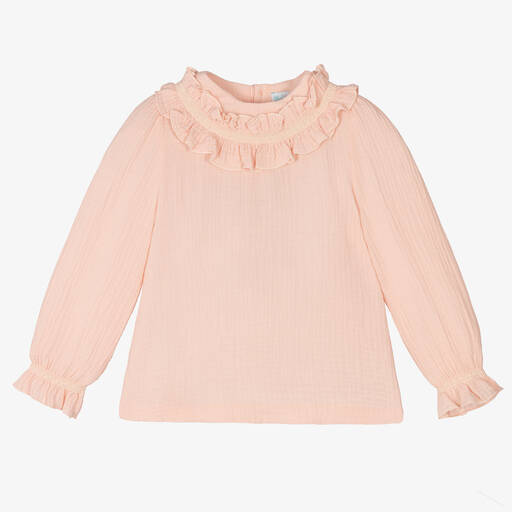 Abel & Lula-Chemisier rose en coton fille | Childrensalon Outlet