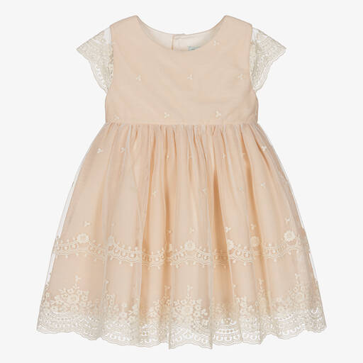 Abel & Lula-Robe rose et ivoire brodée fille | Childrensalon Outlet