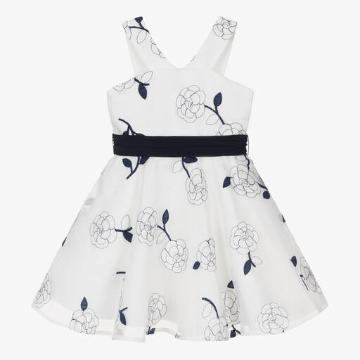 Abel & Lula-Белое платье из органзы с вышивкой | Childrensalon Outlet
