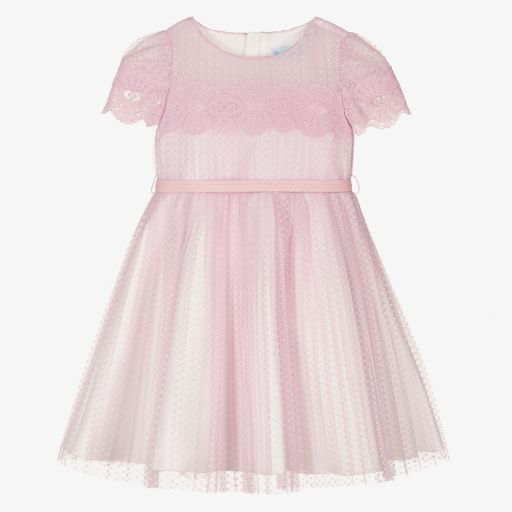 Abel & Lula-Lilac Pleated Tulle Dress | Childrensalon Outlet