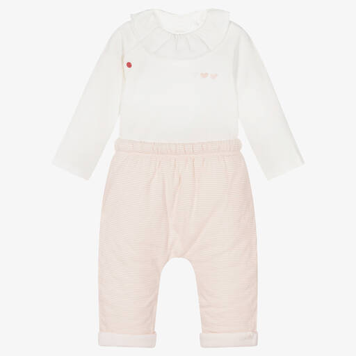 Absorba-Baby Girls Cotton Trouser Set | Childrensalon Outlet