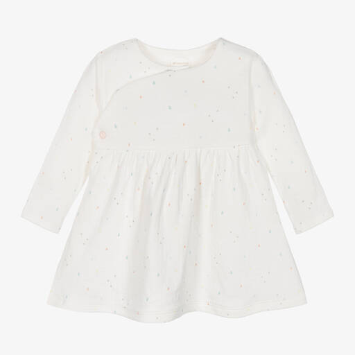 Absorba-Baby Girls Ivory Cotton Raindrop Dress | Childrensalon Outlet