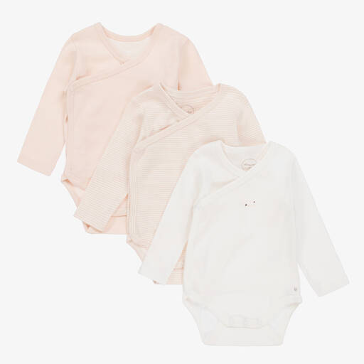 Absorba-Baby Girls Pink Cotton Bodyvest (3 Pack) | Childrensalon Outlet