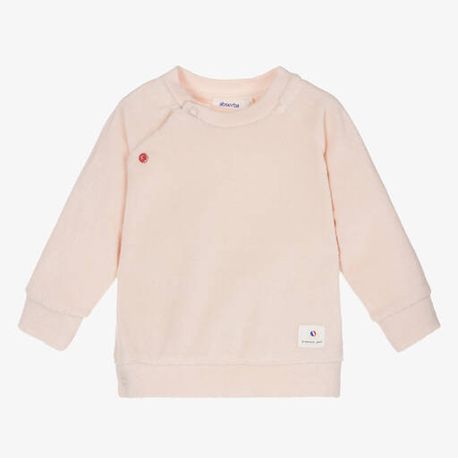 Absorba-Baby Girls Pink Terry Sweatshirt | Childrensalon Outlet