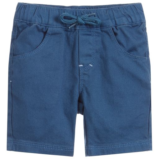 Absorba-Boys Blue Cotton Shorts | Childrensalon Outlet