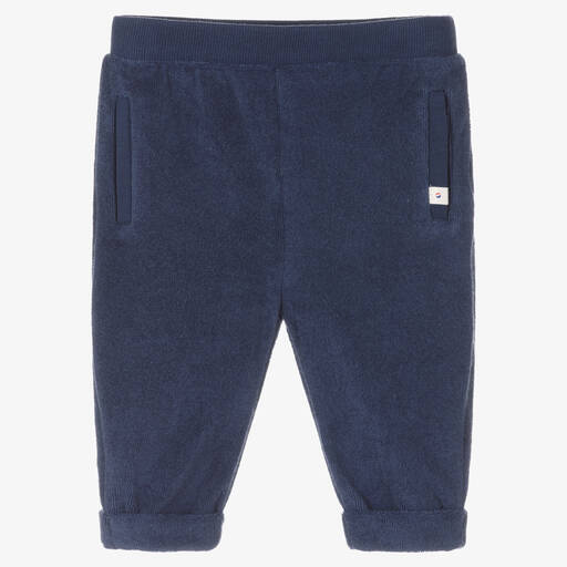 Absorba-Boys Blue Cotton Towelling Trousers | Childrensalon Outlet