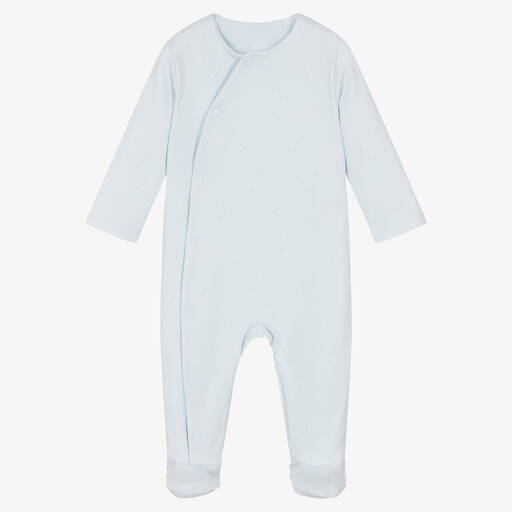 Absorba-Boys Pale Blue Cotton Babygrow | Childrensalon Outlet